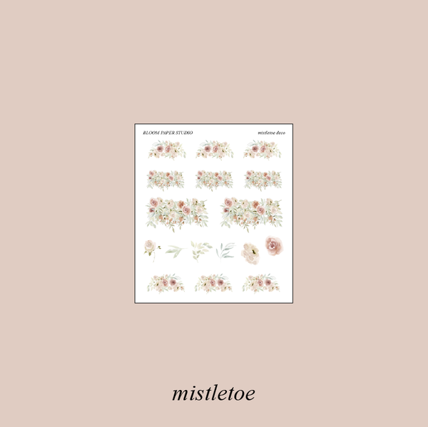Mistletoe Foiled Planner Sticker Kit