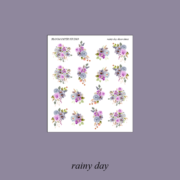 Rainy Day Foiled Planner Sticker Kit