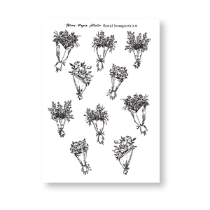 Foiled Floral Bouquets Planner Stickers 1.0
