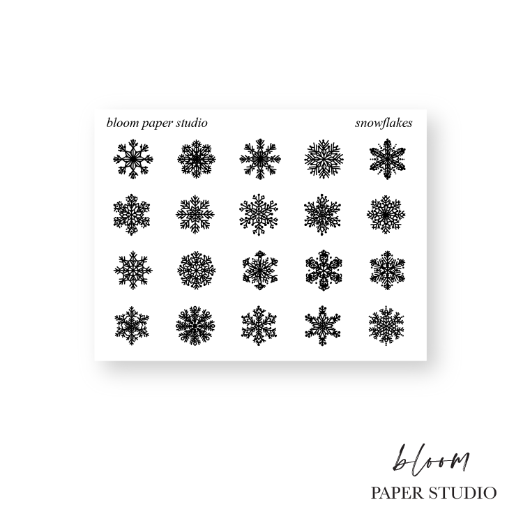 Foiled Snowflake Stickers