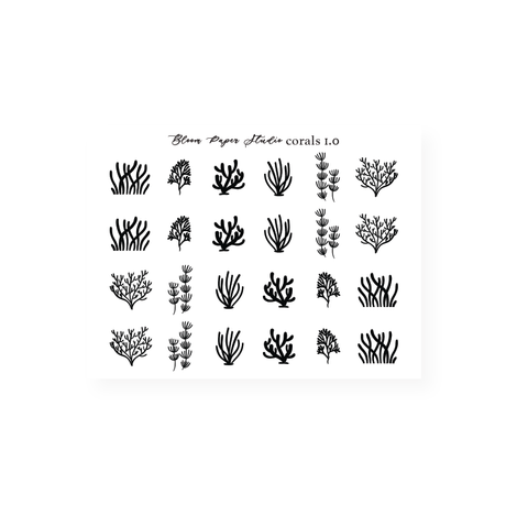 Foiled Coral Planner Stickers 1.0