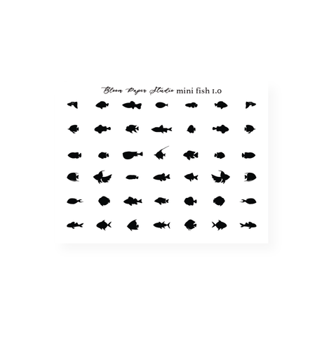Foiled Mini Fish Planner Stickers 1.0