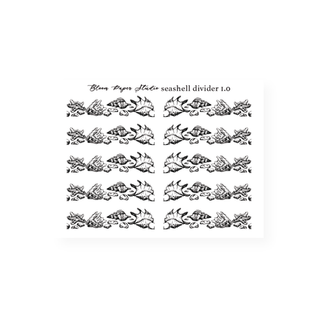 Foiled Seashell Divider Planner Stickers 1.0