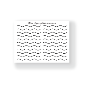 Foiled Waves Planner Stickers 1.0