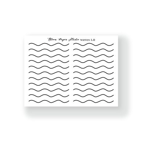 Foiled Waves Planner Stickers 1.0