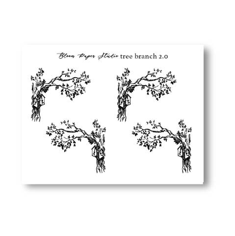 Foiled Tree Branch Planner Stickers 2.0