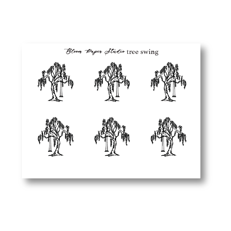 Foiled Tree Swing Planner Stickers
