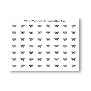 Foiled Butterflies Planner Stickers 8.0
