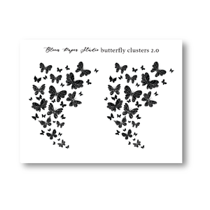 Foiled Butterfly Clusters Planner Stickers 2.0