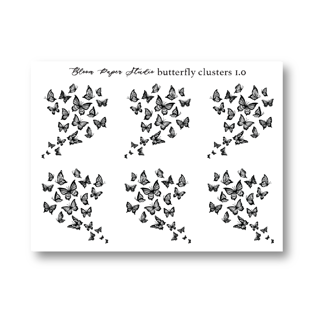 Foiled Butterfly Clusters Planner Stickers 1.0