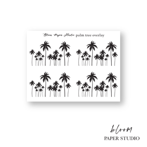 Foiled Palm Tree Overlay Planner Stickers