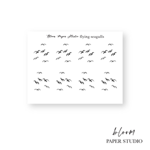Foiled Flying Seagulls Planner Stickers